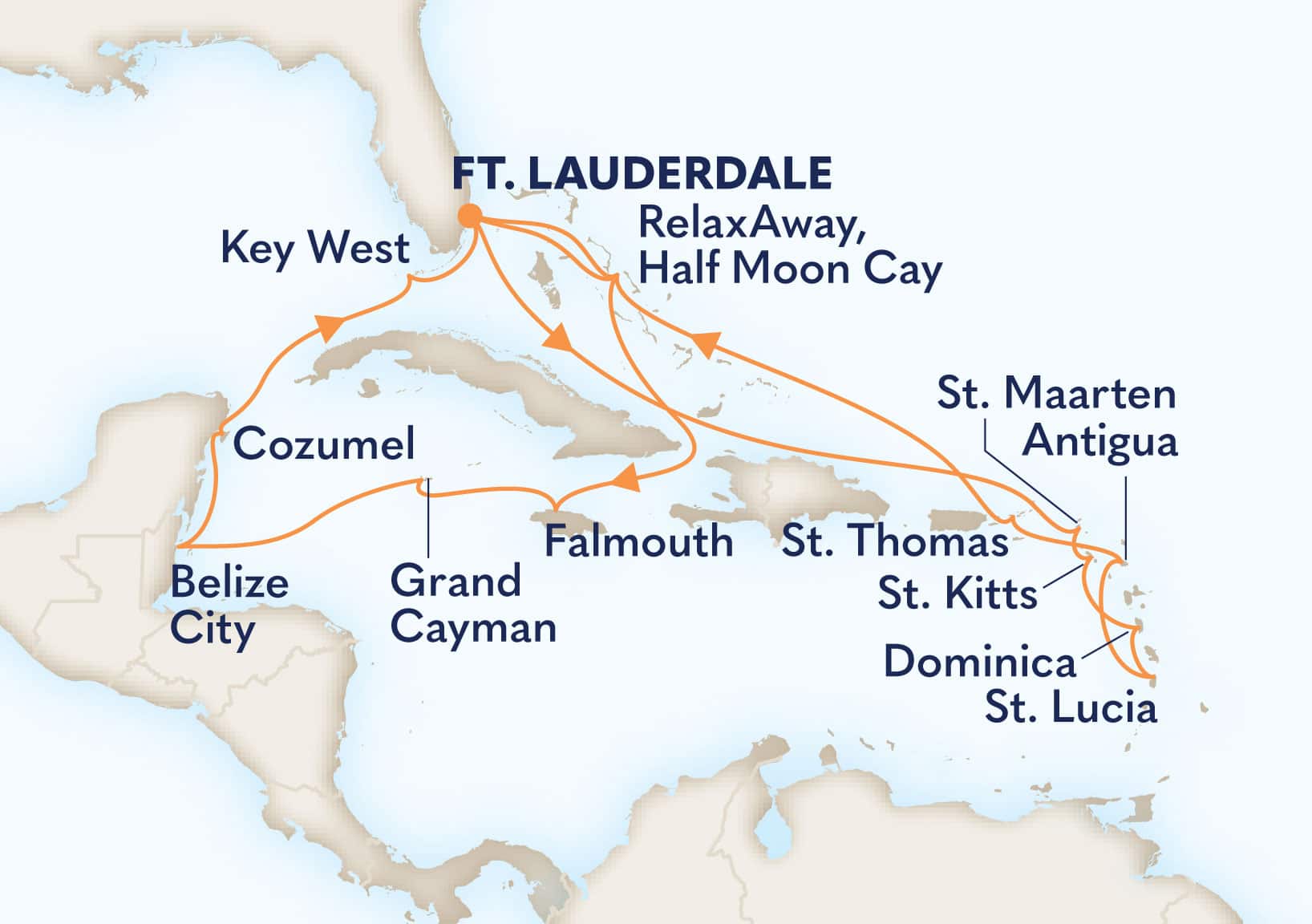 21-Day Eastern & Western Caribbean Holiday: Belize & Mexico