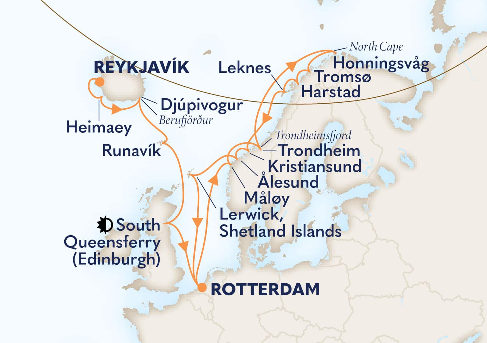 21-Day Northern Fjords & Arctic Circle Collectors' Voyage