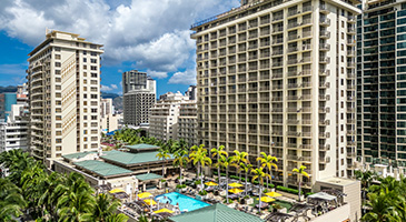 Room savings + $200 in instant savings + Free breakfast + Free evening cocktails at Embassy Suites Waikiki Beach Walk